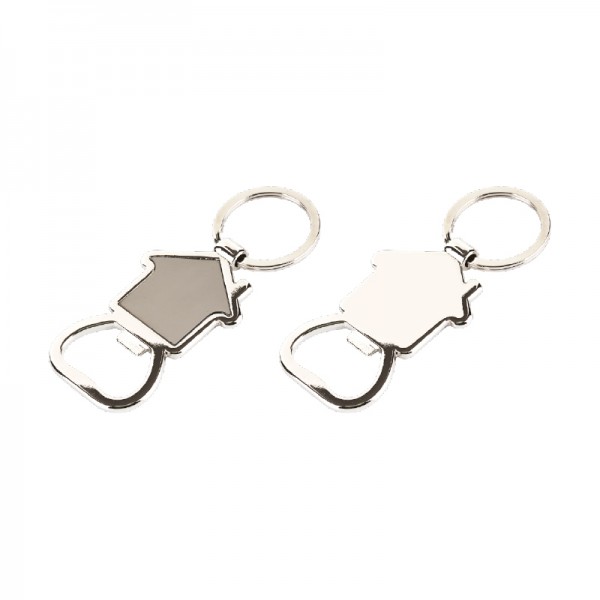 PS-20998 6604 Krom Tek Taraflı Metal Anahtarlık