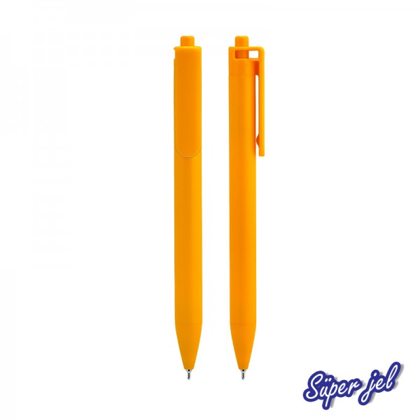 PS-23672 509 Sarı Plastik Süper Jel Kalem