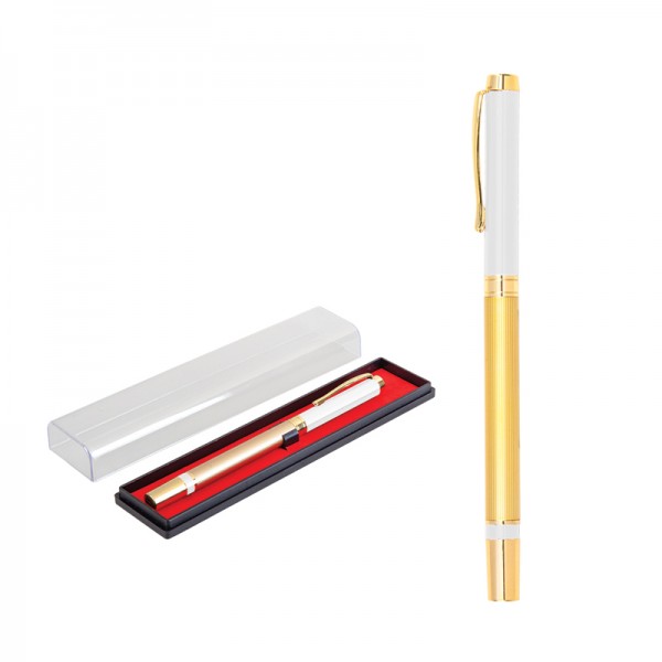 PS-22510 1101-KR Beyaz Metal Roller Kalem Seti