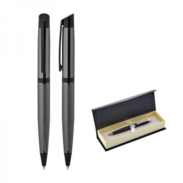 PS-23080 1111-KT Füme Metal Tükenmez Kalem Seti