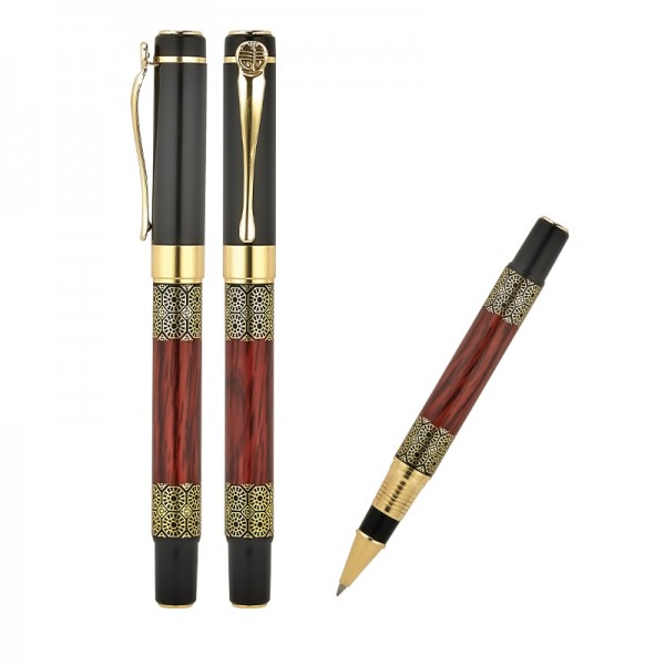 PS-23864 1217-R Siyah-Gold Metal Roller Kalem PS-23864 1217-R Siyah-Gold Metal Roller Kalem