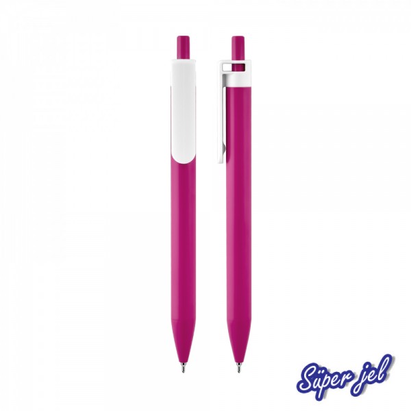 PS-24038 509-BK Pembe Plastik Süper Jel Kalem