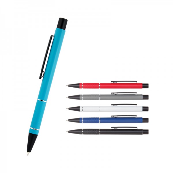 PS-18898 559 Beyaz Metal Tükenmez Kalem Süper Jel Refil