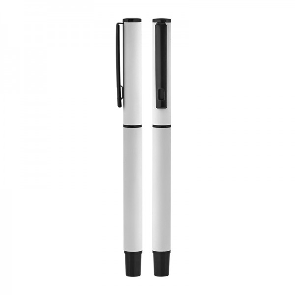 PS-24180 2025 BELEK Beyaz Metal Roller Kalem Süper Jel Refil (1023)