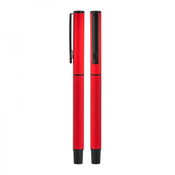 PS-24176 2025 BELEK Kırmızı Metal Roller Kalem Süper Jel Refil (1023)
