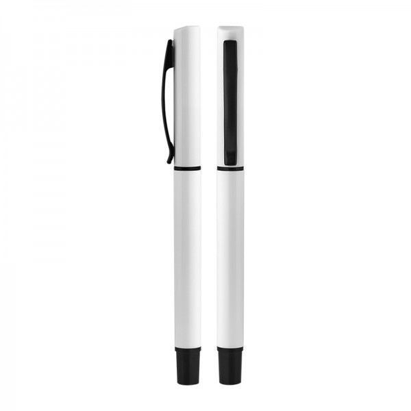 PS-24154 2024 FLORYA Beyaz Plastik Roller Süper Jel Kalem