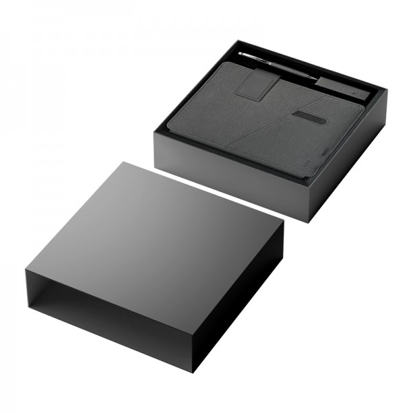 PS-24234 1071 Siyah Premıum Powerbank Organizer Hediyelik Set