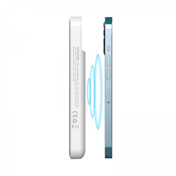 Ps-3498 üzümlü 10.000 Mah Beyaz Wi̇reless Powerbank