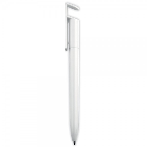 Ps-6650 Seyhan Beyaz Telefon Tutuculu Plasti̇k Tükenmez Kalem