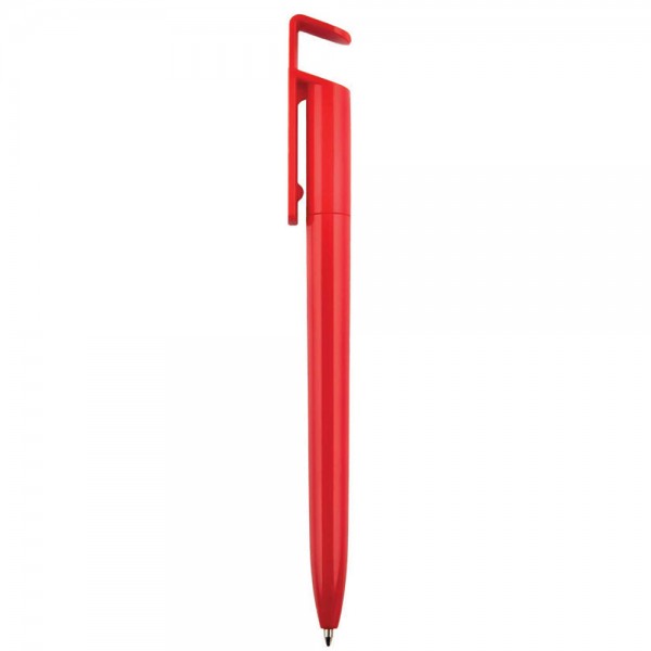 Ps-6908 Seyhan Kirmizi Telefon Tutuculu Plasti̇k Tükenmez Kalem