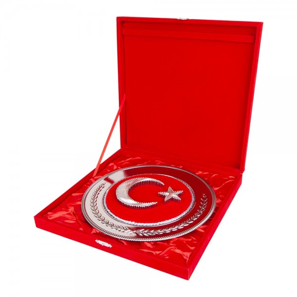 Ps-4866 Hi̇lal Yuvarlak Bayrak Plaket
