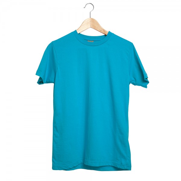 Ps-4596 Gardenya Turkuaz L Sifir Yaka Ti̇şört
