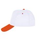 Ps-4870 Papatya Beyaz-turuncu Polyester şapka