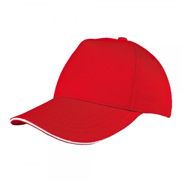 Ps-3086 Pomelo Kirmizi Sandwich Si̇per Cotton şapka