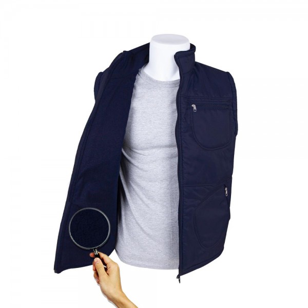 Ps-4934 Alaska Laci̇vert üç Cepli̇ şi̇şme Yelek M