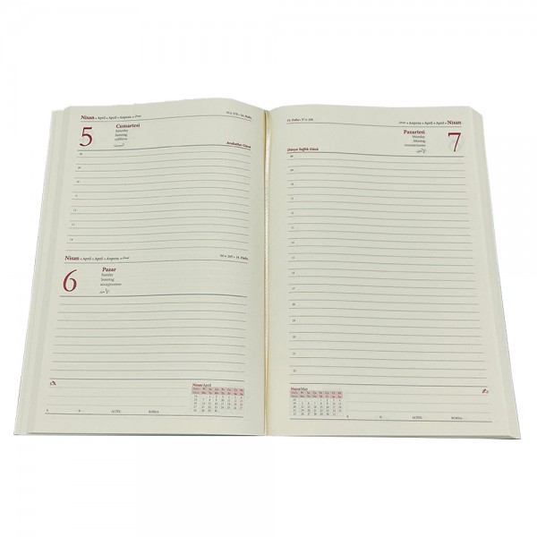 Ps-5114 Yaşamkent Kirmizi Tari̇hli̇ Ajanda (17x24 Cm)