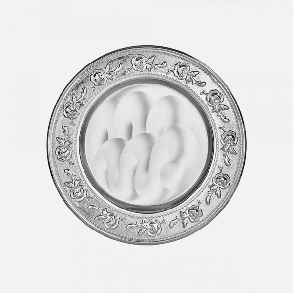 Ps-3160 Gyt-02 Gümüş Yaldiz İşlemeli̇ Plaket Tabak