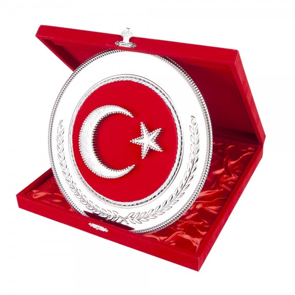 Ps-4866 Hi̇lal Yuvarlak Bayrak Plaket