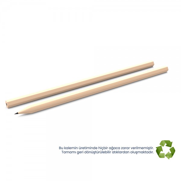 PS-30572 Köşeli Naturel Kurşun Kalem