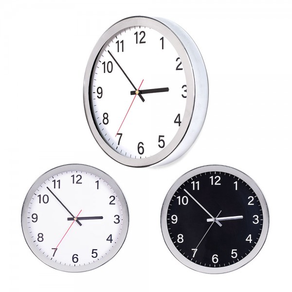 PS-2508 Krom Çerçeveli Duvar Saati