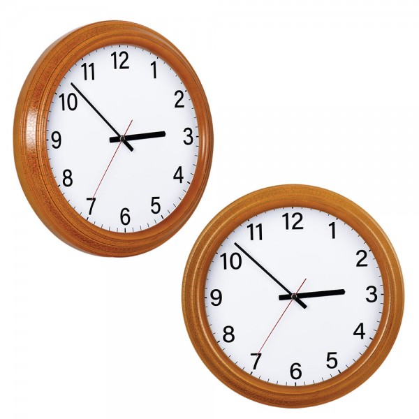 PS-2608 Ahşap Desenli Plastik Duvar Saati