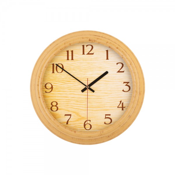 PS-28752 Ahşap Desen Plastik Duvar Saati