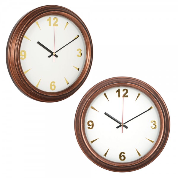 PS-2600 Bakır Eskitme Plastik Duvar Saati