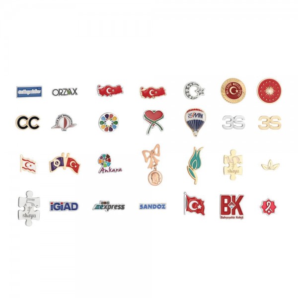 PS-1656 Mineli Döküm Rozet (İğneli)