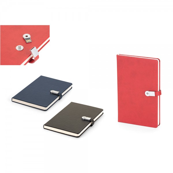 PS-23444 Termoderi Kapaklı USB'li Defter ( 13 x 21 cm )