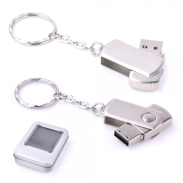 PS-29108 USB 3.0 Bellek 16 GB Döner Kapaklı Metal Anahtarlık